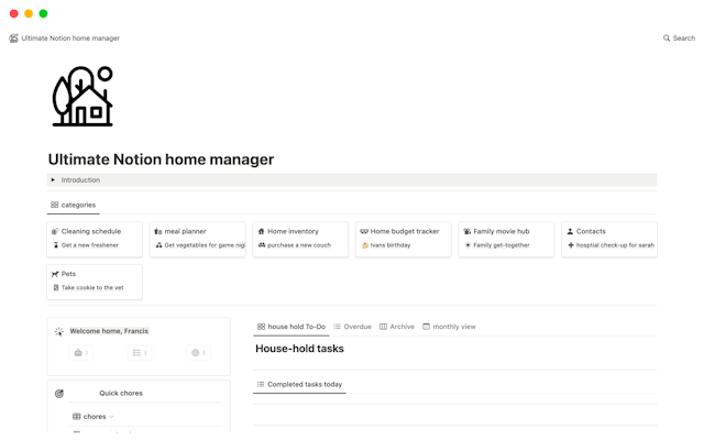 Ultimate home manager